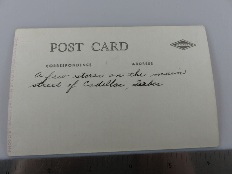 Main Street Cadillac Quebec Canada Major Salmon Studio Photo Postcard Circa 1939 product image for Just Stuff I Sell, clear front view, neutral background, original listing photo, optimized descriptive alt text, centered composition variant 3