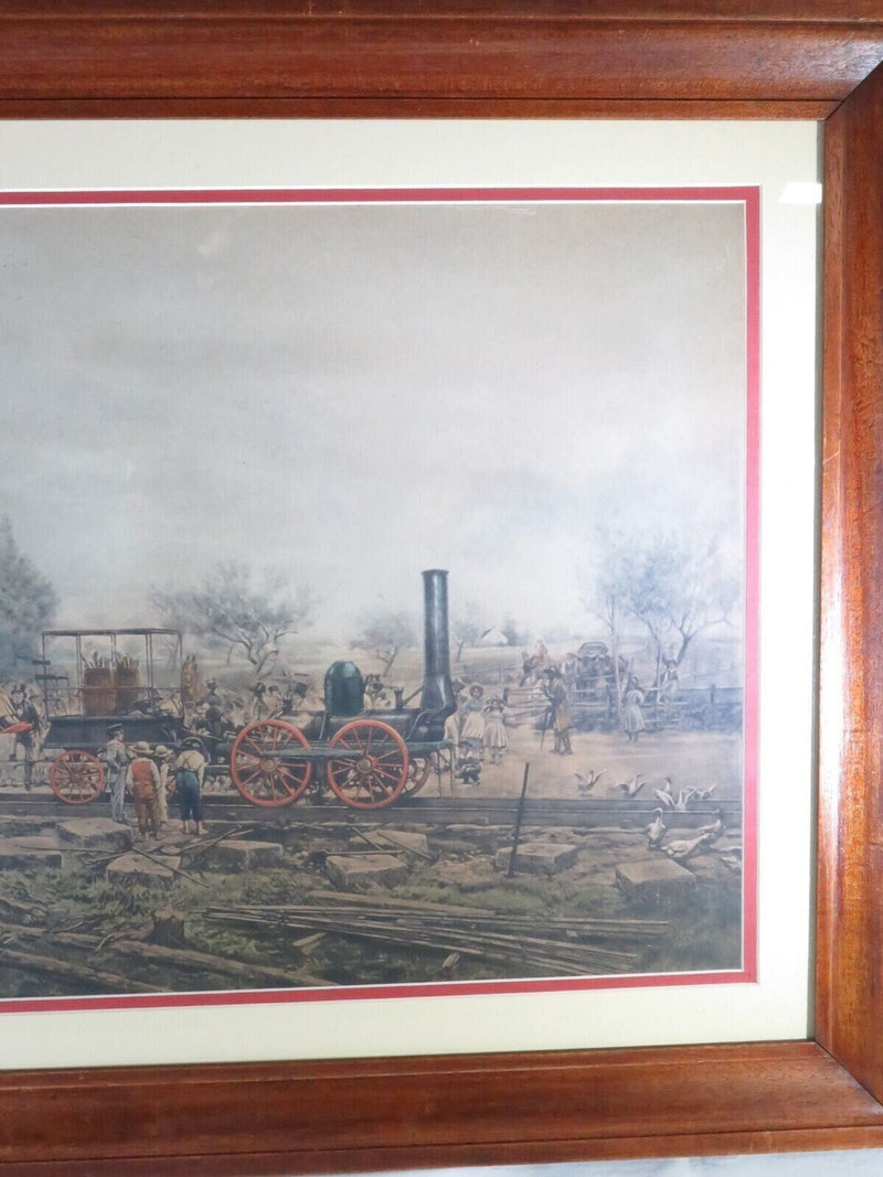 The First Railroad Train on the Mohawk and Hudson Road Chine-colle Photogravure product image for Just Stuff I Sell, clear front view, neutral background, original listing photo, optimized descriptive alt text, centered composition variant 6