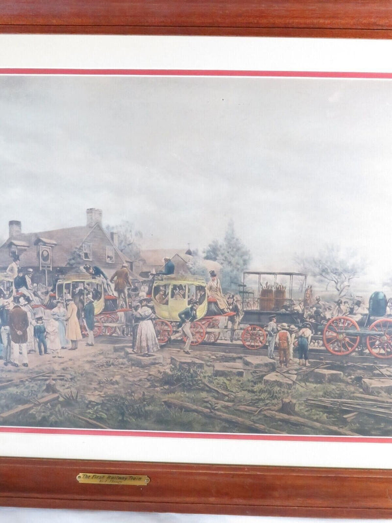 The First Railroad Train on the Mohawk and Hudson Road Chine-colle Photogravure product image for Just Stuff I Sell, clear front view, neutral background, original listing photo, optimized descriptive alt text, centered composition variant 5