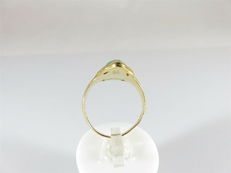 Solid Antique 20K Gold Navette Green White Nephrite Jade Ring Size 5 1/2 product image for Just Stuff I Sell, clear front view, neutral background, original listing photo, optimized descriptive alt text, centered composition variant 4