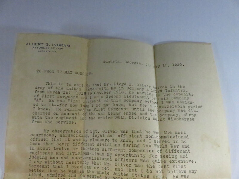 1920 Signed Albert G Ingram Asst Solicitor General WW1 Related Letter product image for Just Stuff I Sell, clear front view, neutral background, original listing photo, optimized descriptive alt text, centered composition variant 3