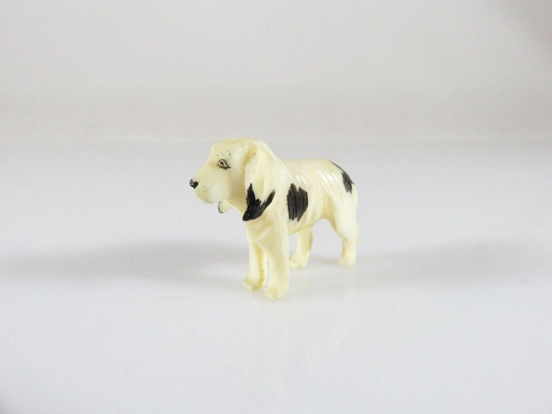 Old Figurine of an English Foxhound Dog Handmade Okimono 1" x 3/4" product image for Just Stuff I Sell, clear front view, neutral background, original listing photo, optimized descriptive alt text, centered composition variant 2
