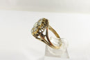Victorian Round Rose Cut Diamond Cluster Statement Ring Unisex Size 10