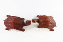 Pair of Asian Style Carved Wood Turtle Figures 4 1/4" Long product image for Just Stuff I Sell, clear front view, neutral background, original listing photo, optimized descriptive alt text, centered composition variant 2