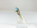 Antique 14K Yellow White Filigree Turquoise Diamond Art Nouveau Ring Size 4.75 product image for Just Stuff I Sell, clear front view, neutral background, original listing photo, optimized descriptive alt text, centered composition variant 5