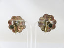 Pinwheel Flower Form Abalone & Sterling CBL Taxco Mexico Screw Back Earrings product image for Just Stuff I Sell, clear front view, neutral background, original listing photo, optimized descriptive alt text, centered composition variant 4