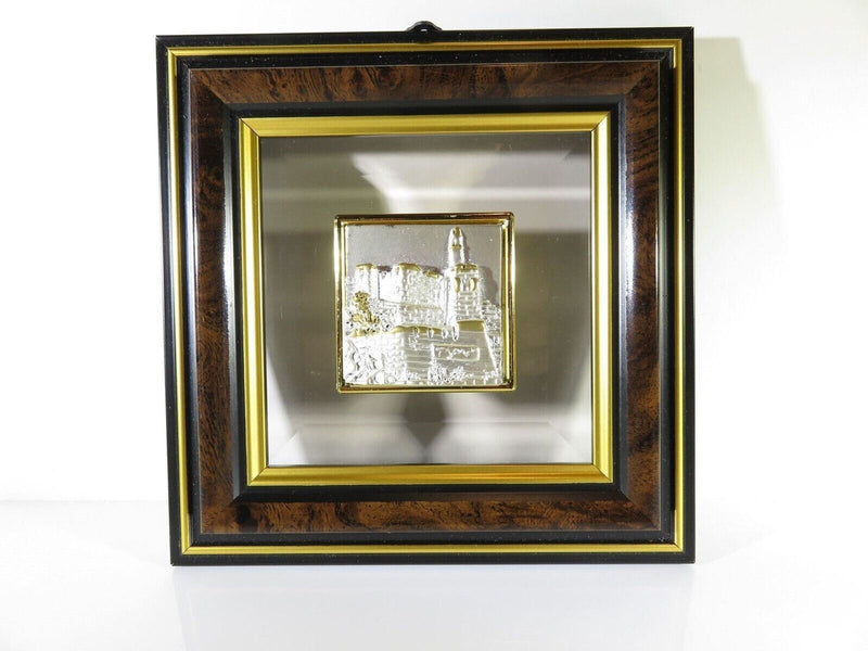 Vintage Hand Crafted by SAAD 3D Sterling Silver & Crystal Plaque Made In Israel product image for Just Stuff I Sell, clear front view, neutral background, original listing photo, optimized descriptive alt text, centered composition variant 2