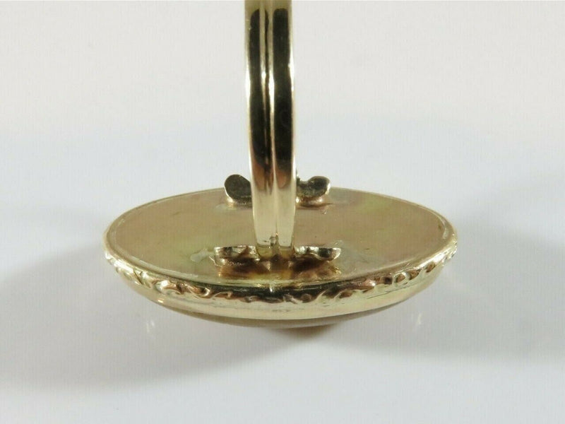 Vintage Mid-Century 10K Gold Rutilated Quartz Cabochon Ring Size 7