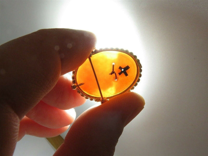 Vintage 14K Gold Cameo Diamond Pansy Accented Brooch Pendant product image for Just Stuff I Sell, clear front view, neutral background, original listing photo, optimized descriptive alt text, centered composition variant 10