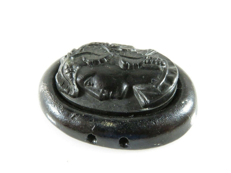Antique Victorian Mourning Cameo Choker with Wood Frame product image for Just Stuff I Sell, clear front view, neutral background, original listing photo, optimized descriptive alt text, centered composition variant 2