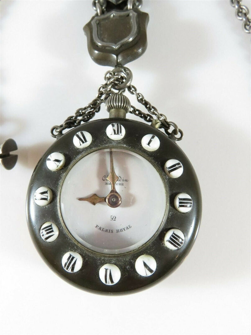 Rare Charles Oudin Palais Royal 52 Stem Wind Patented Half Hunter Pocket Watch product image for Just Stuff I Sell, clear front view, neutral background, original listing photo, optimized descriptive alt text, centered composition variant 4