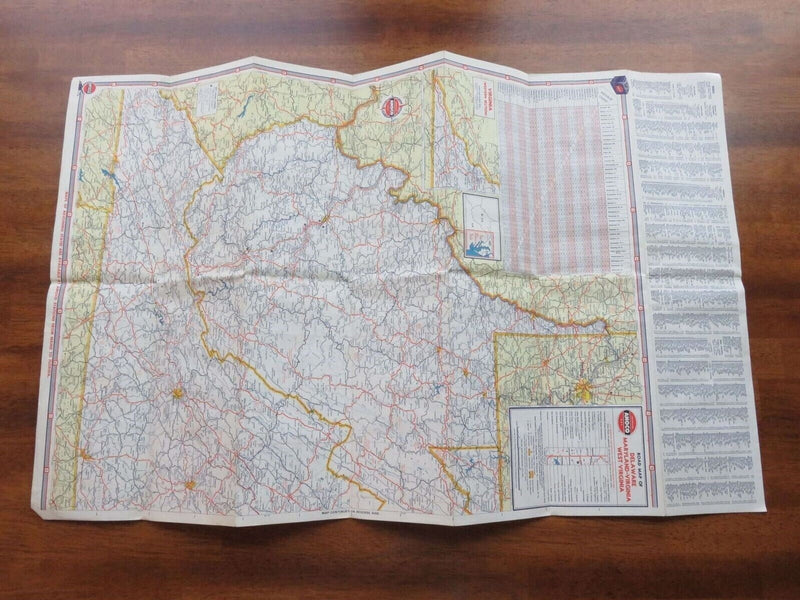 1956 Amoco Gas Delaware, Maryland, Virginia, W. Virginia Map Rand McNally Map Art product image for Just Stuff I Sell, clear front view, neutral background, original listing photo, optimized descriptive alt text, centered composition variant 9