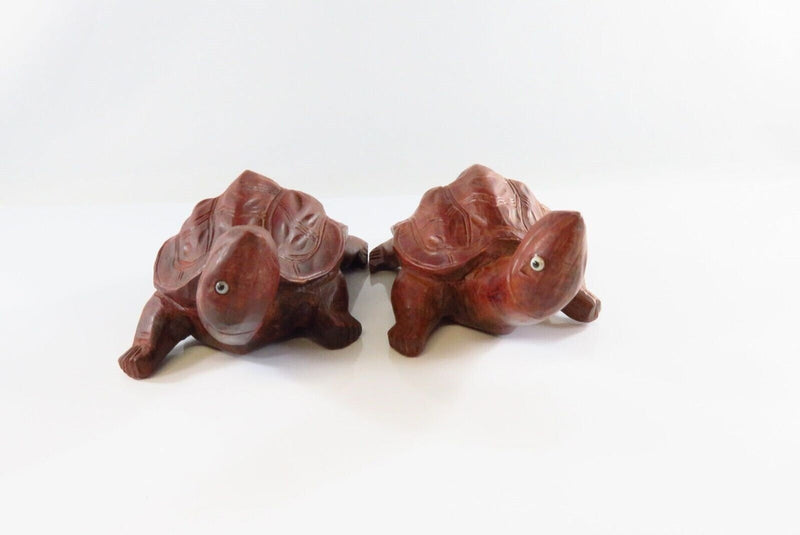 Pair of Asian Style Carved Wood Turtle Figures 4 1/4" Long product image for Just Stuff I Sell, clear front view, neutral background, original listing photo, optimized descriptive alt text, centered composition variant 5