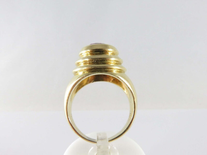 18K Gold Beehive Ring 60's Style 18K Honey Ring Round Cut Purple Sapphire product image for Just Stuff I Sell, clear front view, neutral background, original listing photo, optimized descriptive alt text, centered composition variant 18