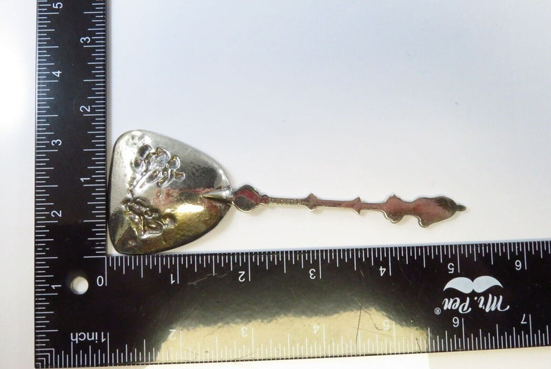 Curacao 90  Repousse Sugar Spoon Dutch Style 5 1/8" Long 11.8 grams