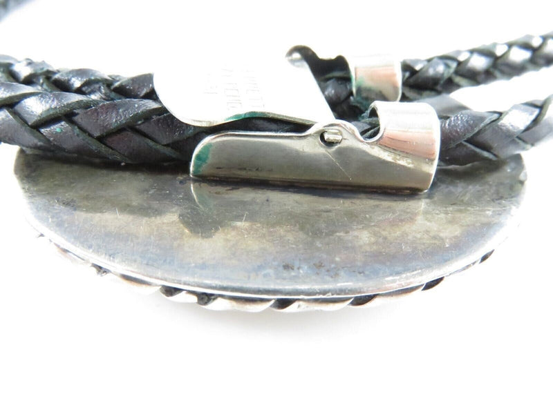 Circa 1960 Zuni Apache Ghan Crown Dancer Inlaid Sterling Silver Bolo Tie Bennett product image for Just Stuff I Sell, clear front view, neutral background, original listing photo, optimized descriptive alt text, centered composition variant 6