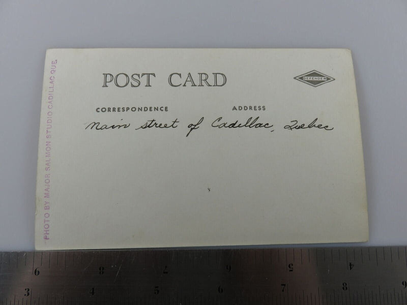 Main Street View Cadillac Quebec Major Salmon Studio Photo Postcard Circa 1939 product image for Just Stuff I Sell, clear front view, neutral background, original listing photo, optimized descriptive alt text, centered composition variant 3