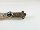 10K Gold Victorian Hat Bar Pin Turquoise and Black Enameled Pin product image for Just Stuff I Sell, clear front view, neutral background, original listing photo, optimized descriptive alt text, centered composition variant 3