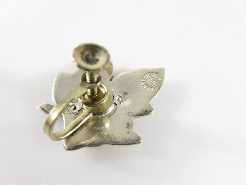 Vintage Unmatched Maple Leaf Abalone & Sterling Taxco Mexico APO Single Silver Earring product image for Just Stuff I Sell, clear front view, neutral background, original listing photo, optimized descriptive alt text, centered composition variant 4