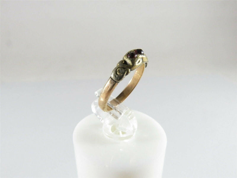 Victorian Childs Ring Size 2 Featuring 2 Garnet Stones Missing One Stone product image for Just Stuff I Sell, clear front view, neutral background, original listing photo, optimized descriptive alt text, centered composition variant 2