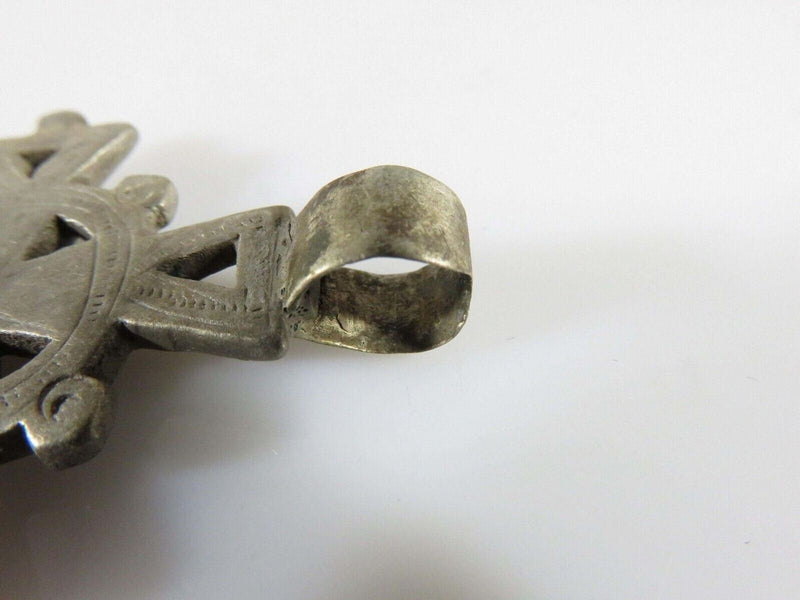 1 7/8" High Celtic Style Coptic Ethiopia Silver Cross With Chamfered Decoration product image for Just Stuff I Sell, clear front view, neutral background, original listing photo, optimized descriptive alt text, centered composition variant 4