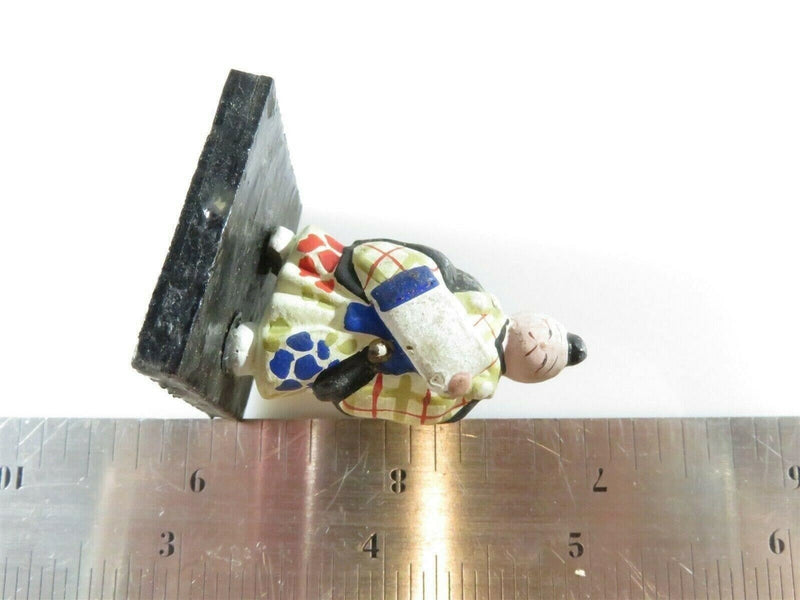 Miniature Hand Painted Asian Samurai Fighting Figure 1 5/8" Signed product image for Just Stuff I Sell, clear front view, neutral background, original listing photo, optimized descriptive alt text, centered composition variant 8