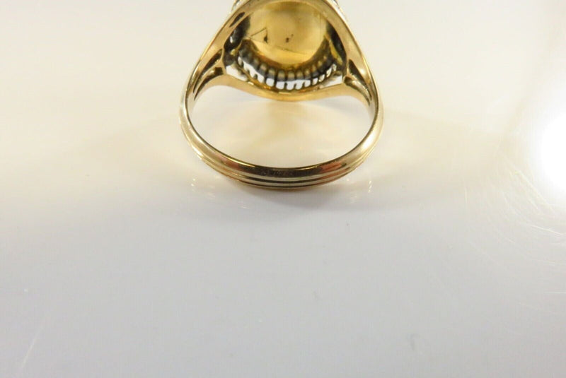 Victorian Round Rose Cut Diamond Cluster Statement Ring Unisex Size 10