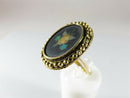 Rare Antique Pietra Dura Ring 18K Top 9K Shank Yellow Gold Ring 7.5 product image for Just Stuff I Sell, clear front view, neutral background, original listing photo, optimized descriptive alt text, centered composition variant 3