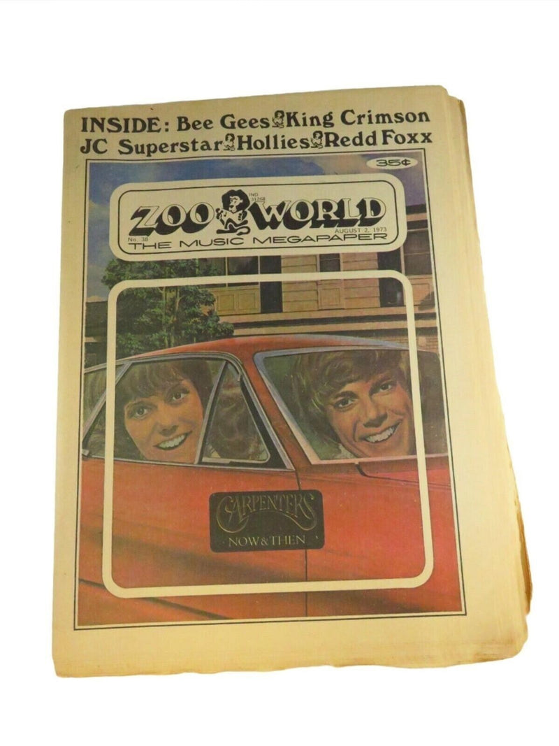 Zoo World The Music Megapaper Aug. 2 1973 No 38 Carpenters, Bee Gees, More product image for Just Stuff I Sell, clear front view, neutral background, original listing photo, optimized descriptive alt text, centered composition variant 12