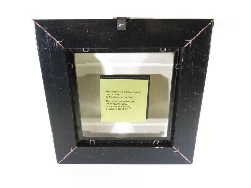 Vintage 3D Sterling Silver & Crystal Plaque Hand Crafted by SAAD Israel product image for Just Stuff I Sell, clear front view, neutral background, original listing photo, optimized descriptive alt text, centered composition variant 3