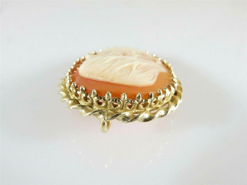 14K Gold Right Facing Portrait Cameo Mid Century Profile 1 7/16" x 1 1/16 7.3 GR product image for Just Stuff I Sell, clear front view, neutral background, original listing photo, optimized descriptive alt text, centered composition variant 4