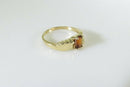 Lovely 14K Yellow Gold and Nice Emerald Cut Citrine Ring w/ Wing Style Band Sz 7 product image for Just Stuff I Sell, clear front view, neutral background, original listing photo, optimized descriptive alt text, centered composition variant 9