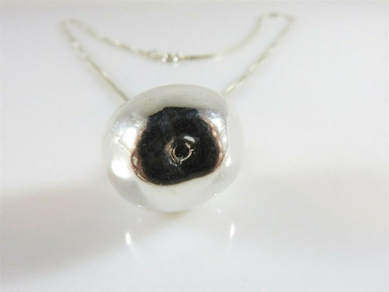 Unusual 3D Apple Pendant with 20" Box Chain Sterling Silver Necklace product image for Just Stuff I Sell, clear front view, neutral background, original listing photo, optimized descriptive alt text, centered composition variant 7