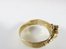 Victorian 18K Yellow Gold Three-Leaf Clover Seed Pearl Ring Size 8