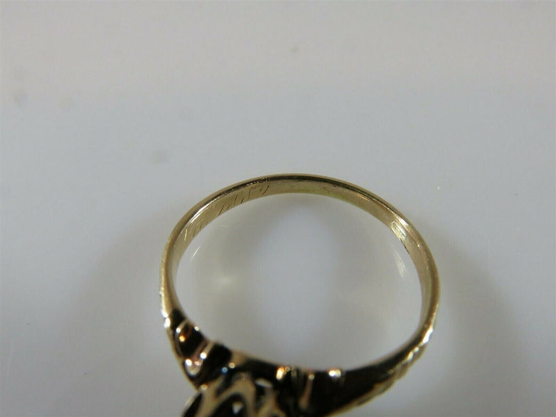 Victorian 14K Gold Ruby Engagement Ring Antique c.1887 Size 4.25 