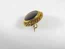 Antique 18K Yellow Gold Bezel Set Oval Onyx Pin C Clasp 21.33mm x 18.02mm product image for Just Stuff I Sell, clear front view, neutral background, original listing photo, optimized descriptive alt text, centered composition variant 5