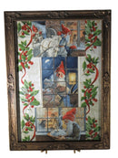 Antique 15.75 x 11.75 Framed Collage of 3 Jenny Nystrom Christmas Postcards Wrap product image for Just Stuff I Sell, clear front view, neutral background, original listing photo, optimized descriptive alt text, centered composition