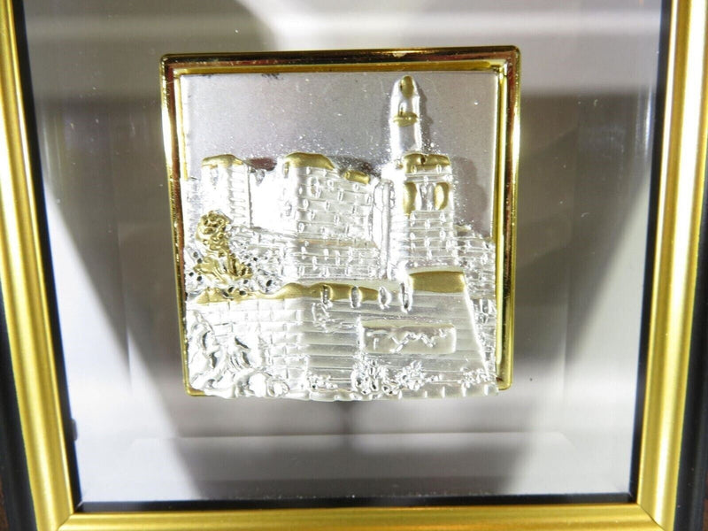 Vintage Hand Crafted by SAAD 3D Sterling Silver & Crystal Plaque Made In Israel product image for Just Stuff I Sell, clear front view, neutral background, original listing photo, optimized descriptive alt text, centered composition variant 3