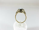 Antique 14K Gold Onyx Cameo Ring Art Nouveau Edwardian Style Size 5.5