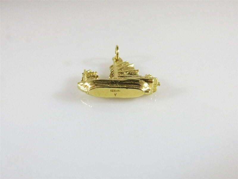 14K Gold Chinese Style Sail Boat Pendant Charm product image for Just Stuff I Sell, clear front view, neutral background, original listing photo, optimized descriptive alt text, centered composition variant 2