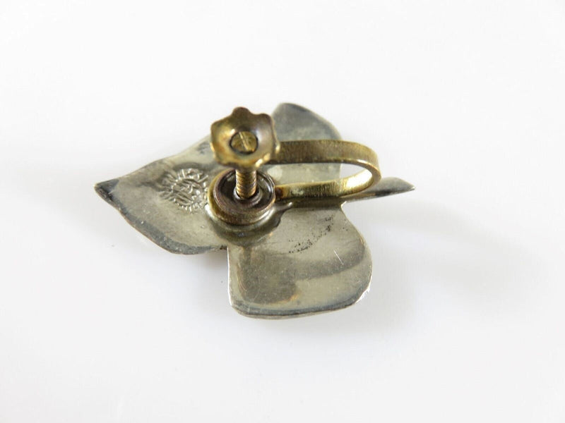 Vintage Unmatched Small Abalone Inlaid Maple Leaf sterling Taxco Single Silver Earring product image for Just Stuff I Sell, clear front view, neutral background, original listing photo, optimized descriptive alt text, centered composition variant 3