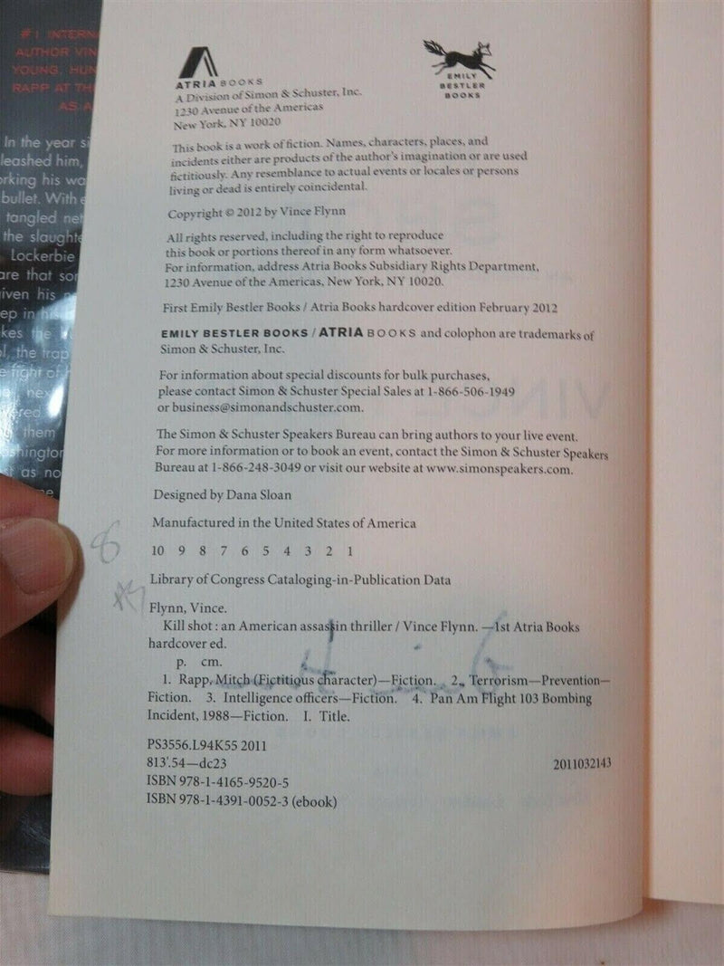 Kill Shot by Vince Flynn (2012, Hardcover) 1st Edition Autographed Collector! product image for Just Stuff I Sell, clear front view, neutral background, original listing photo, optimized descriptive alt text, centered composition variant 11