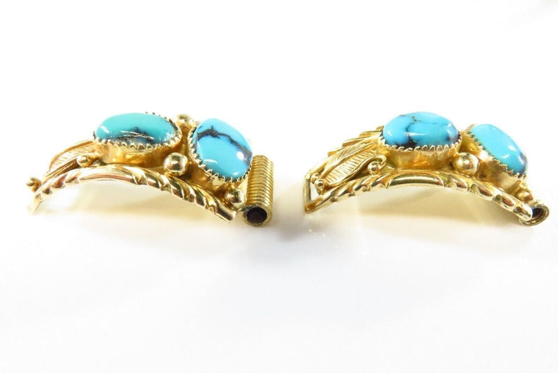 Navajo 14K Turquoise Watch Tips George & Nusie Henry Timex Quartz Watch product image for Just Stuff I Sell, clear front view, neutral background, original listing photo, optimized descriptive alt text, centered composition variant 5