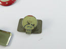 Vintage Political Patriotic Lithograph Tin Collar Tab Clip Pin Lot of 6 Jay Cooke Martin Republican CFC USIT Eagle