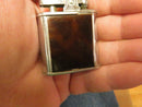 Ronson Whirlwind Automatic Pocket Lighter Brown Tortoise Shell Chrome Trim Unengraved Monogram Plate Newark New Jersey