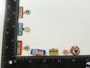 Vintage Political Patriotic Lithograph Tin Collar Tab Clip Pin Lot of 6 Jay Cooke Martin Republican CFC USIT Eagle