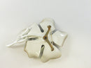 Vintage 1960s Brown White Polka Dot Enamel Flower Brooch and Clip On Earrings Set Mid-Century Costume Jewelry 3 5/8 Inch