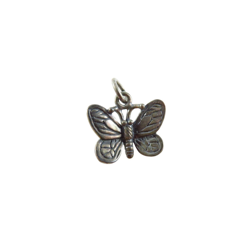 Vintage Sterling Silver Butterfly Charm 1/2" Wide & High