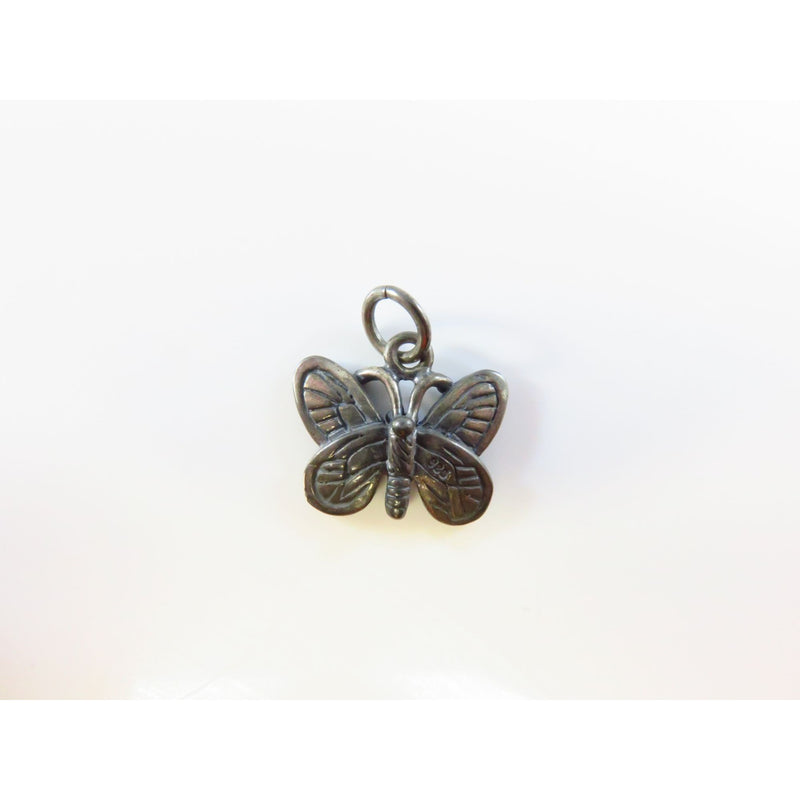 Vintage Sterling Silver Butterfly Charm 1/2" Wide & High