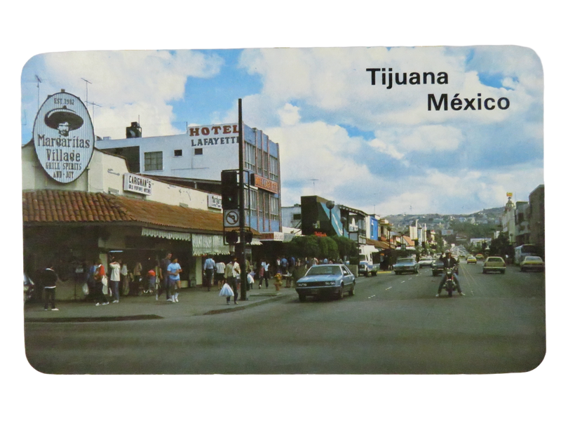 Vintage Postcard – Avenida Revolución, Tijuana, Mexico Tourist Area — front view